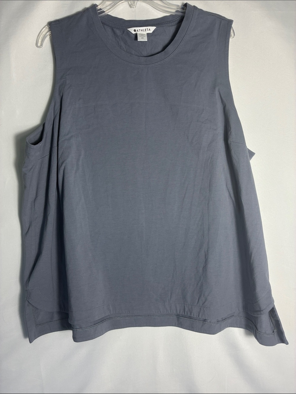 Athleta Ultimate Muscle Tank Top Slate Gray Workout Running Size 2X